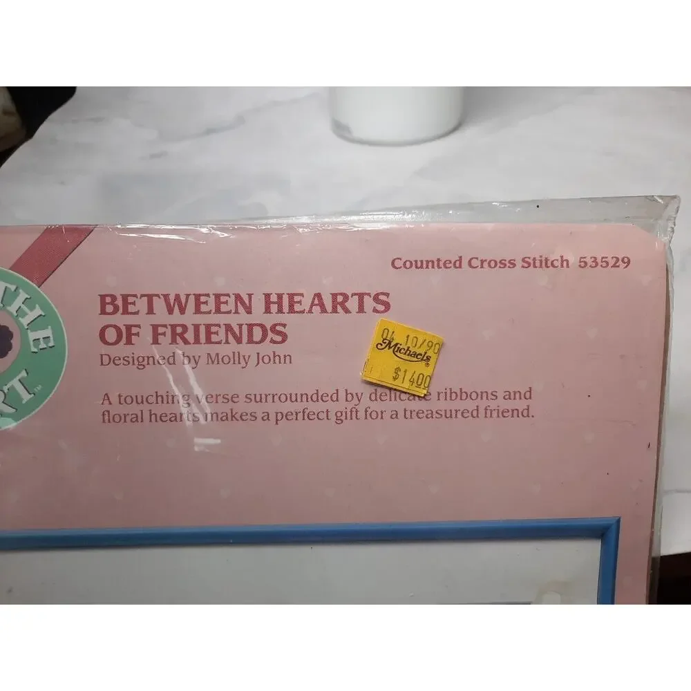 Dimensions From The Heart Counted Cross Stitch Kit Between Hearts of Friends